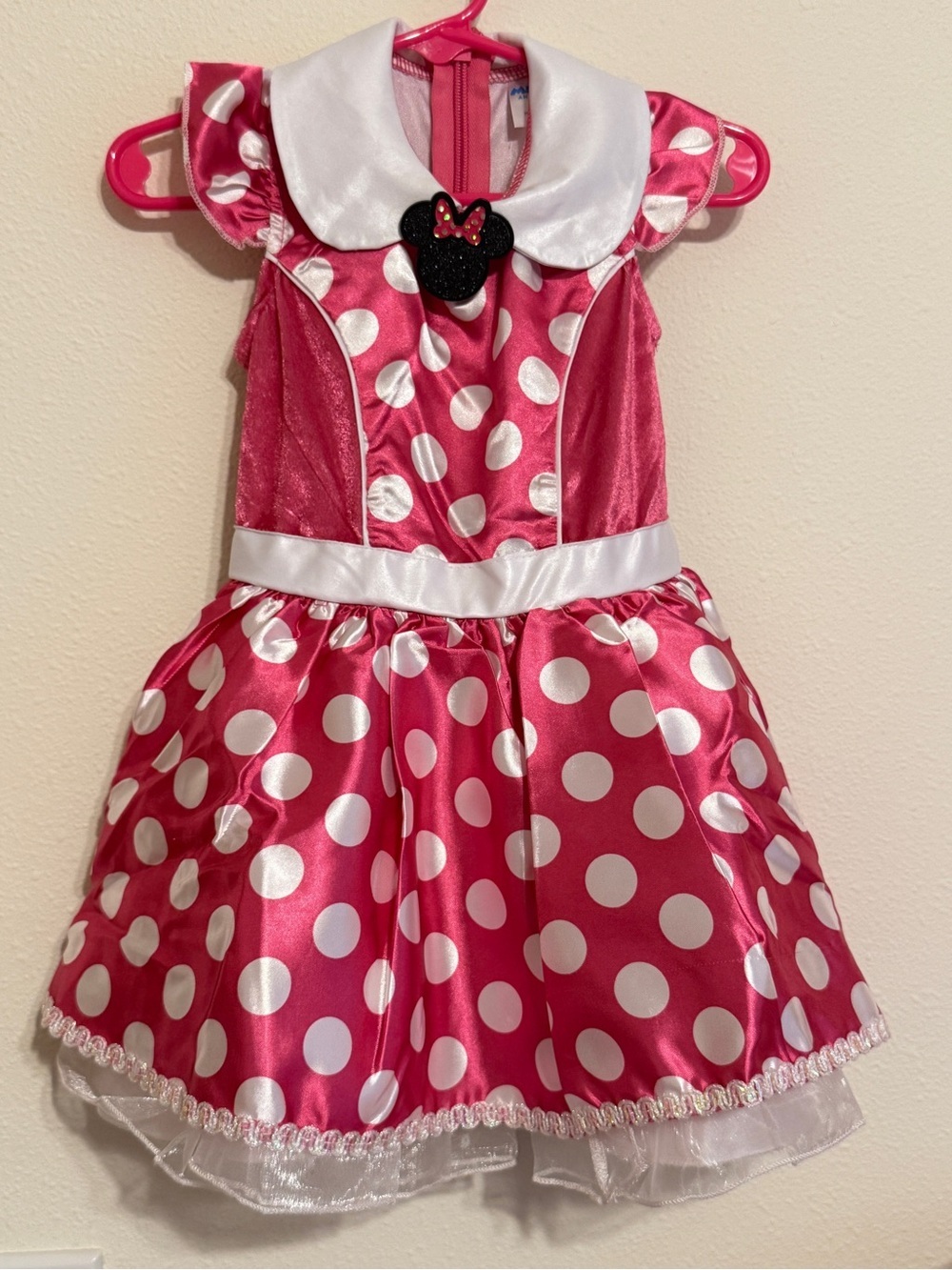 Disney Minnie Mouse Pink Polka Dot Costume Dress Size 2T Halloween Park Bound